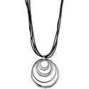 Silver-Tone Orbital Pendant Necklace