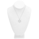 Diamond Snowflake Pendant Necklace (1/10 ct. t.w.) In Sterling Silver