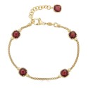 Rhodolite Garnet Popcorn Link Bracelet (4 ct. t.w.) in 14k Gold-Plated Sterling Silver