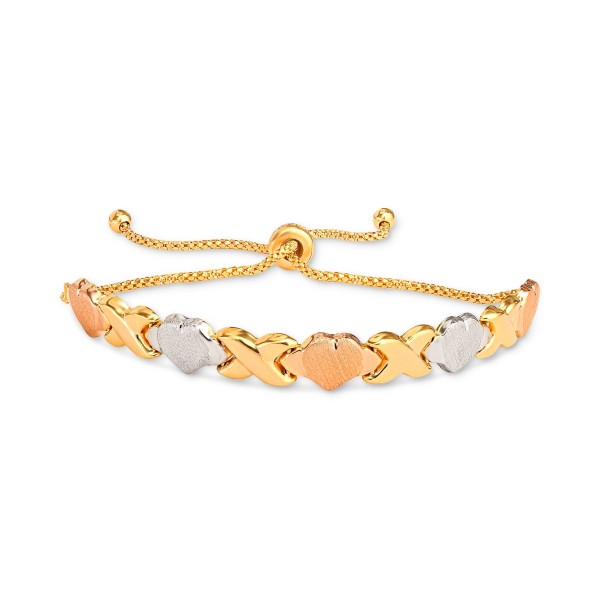 Bracelet in 18k Tri-Color 14k Gold-Plated Sterling Silver