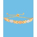 Bracelet in 18k Tri-Color 14k Gold-Plated Sterling Silver