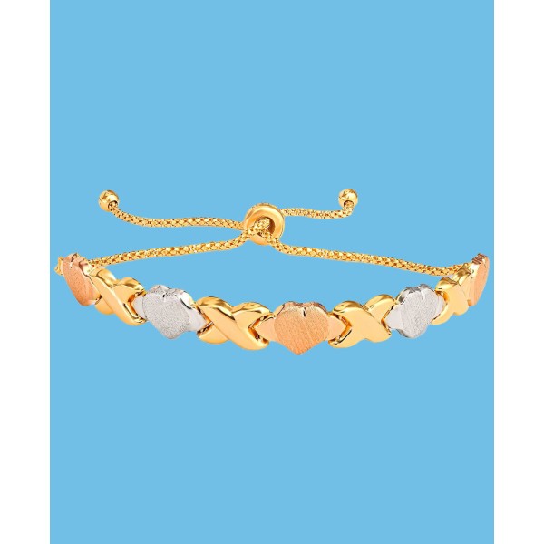 Bracelet in 18k Tri-Color 14k Gold-Plated Sterling Silver