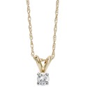 Round-Cut Diamond Pendant Necklace in 10k Yellow or White Gold (1/10 ct. t.w.)