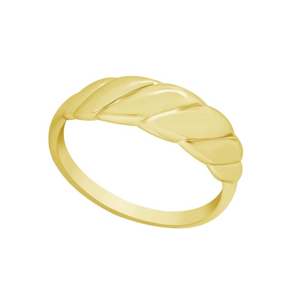 Graduated Twist Ring in Gold Plate