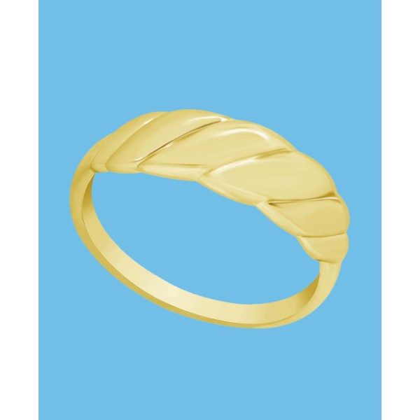 Graduated Twist Ring in Gold Plate