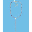 Gold-Tone Mixed Bead Lariat Necklace, 18