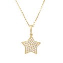 Cubic Zirconia Star Pendant 18