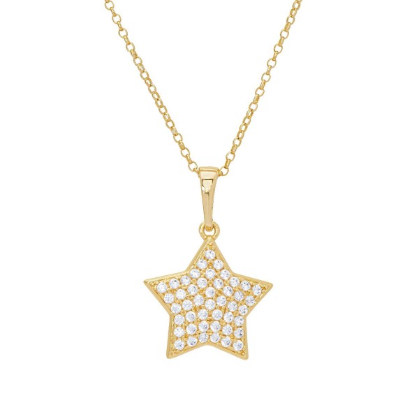 Cubic Zirconia Star Pendant 18