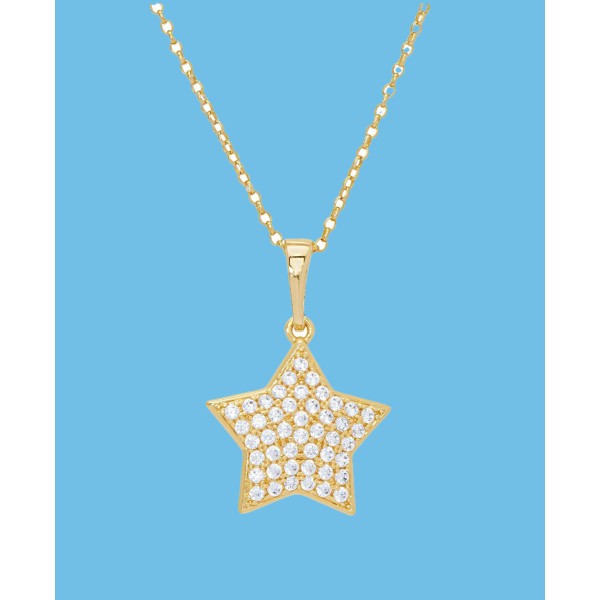 Cubic Zirconia Star Pendant 18