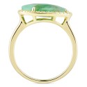 Emerald (4 ct. t.w.) & Diamond (1/10 ct. t.w.) Statement Ring in 14k Gold