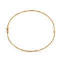 Polished & Textured Bangle Bracelet in 10k Gold