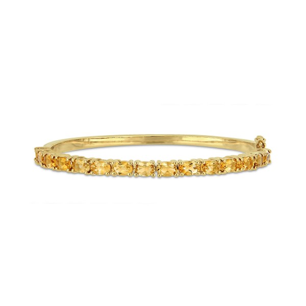 Oval-Cut Citrine (6-3/4 ct. t.w) Bangle in 18k Yellow Gold Over Sterling Silver