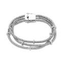 Diamond Rondelle Wire Wrap Bracelet (1/6 ct. t.w.) in Sterling Silver