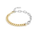 Faux Stone Signature Mixed Sculpted C Chain Bracelet