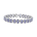 Tanzanite Oval Tennis Bracelet (9 ct. t.w.) in Sterling Silver