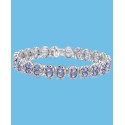 Tanzanite Oval Tennis Bracelet (9 ct. t.w.) in Sterling Silver