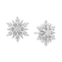 Diamond Snowflake Stud Earrings (1/4 ct. t.w.) in Sterling Silver