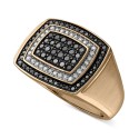 Men's Black & White Diamond Ring (1 ct. t.w.) in 10k Gold or 10k White Gold