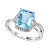 Blue Topaz (2-5/8 ct...