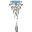 Blue Topaz (2-5/8 ct. t.w.) & Diamond (1/4 ct. t.w.) Statement Ring in 14k White Gold