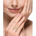 Diamond Interlocking Swirl Statement Ring (1/4 ct. t.w.) in 14k Gold