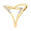 Diamond Interlocking Swirl Statement Ring (1/4 ct. t.w.) in 14k Gold