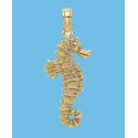 Sea Horse Pendant in 14k Yellow Gold