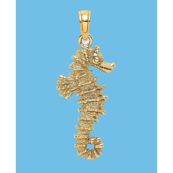 Sea Horse Pendant in 14k Yellow Gold