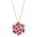 Ruby (3-3/4 ct. t.w.) & Diamond (5/8 ct. t.w.) Flower 18