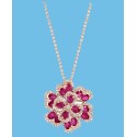 Ruby (3-3/4 ct. t.w.) & Diamond (5/8 ct. t.w.) Flower 18