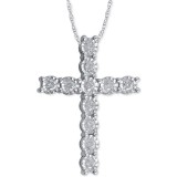 Diamond Cross Pendan...