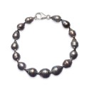 Black Tahitian Pearl (8 - 11mm) Graduated Bracelet