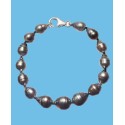 Black Tahitian Pearl (8 - 11mm) Graduated Bracelet