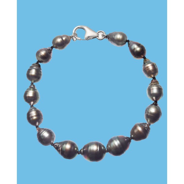 Black Tahitian Pearl (8 - 11mm) Graduated Bracelet