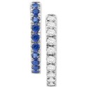 Sapphire (1/2 ct. t.w.) & White Sapphire (1/4 ct. t.w.) Reversible Hoop Earrings