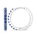 Sapphire (1/2 ct. t.w.) & White Sapphire (1/4 ct. t.w.) Reversible Hoop Earrings